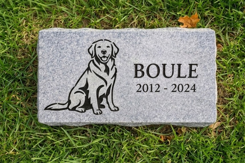Plaque de monument au sol pour animal de compagnie
