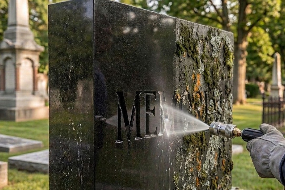 Service de lavage de monument funéraire